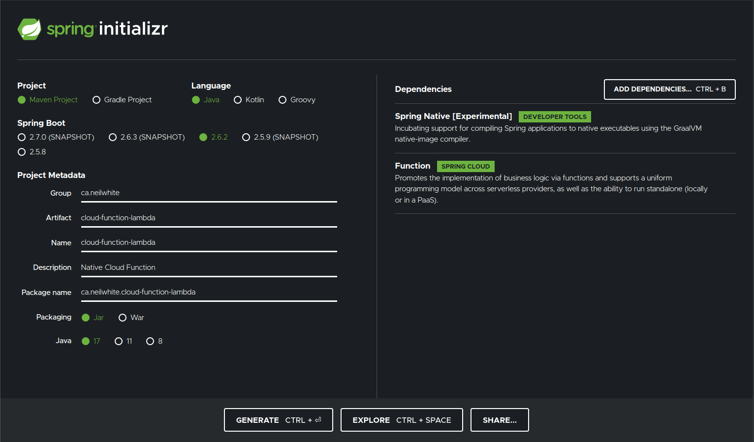 Spring Native Aws Lambda Example